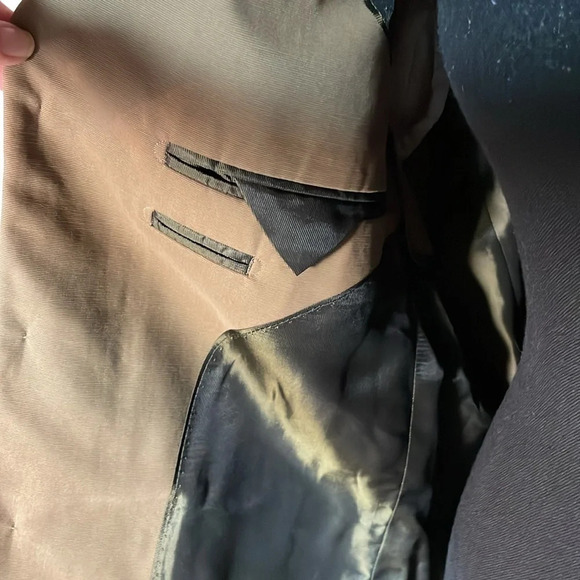 Banana Republic mens suit jacket tan brown cotton 3 button size 38R - Picture 8 of 13